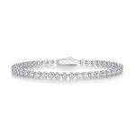 Pulsera de tenis de plata de ley "Amor eterno"