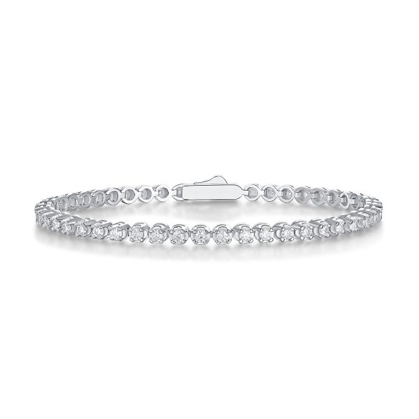 "Eternal Love" Sterling Silver Tennis Bracelet