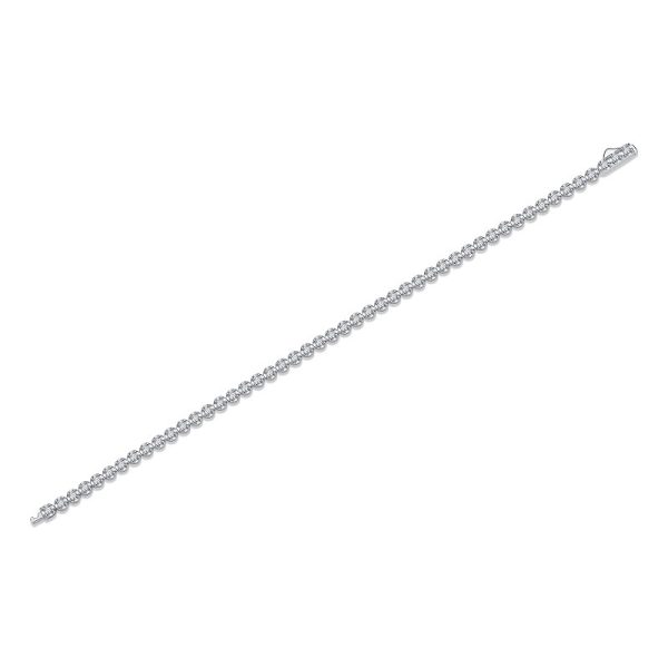 "Eternal Love" Sterling Silver Tennis Bracelet - Image 5