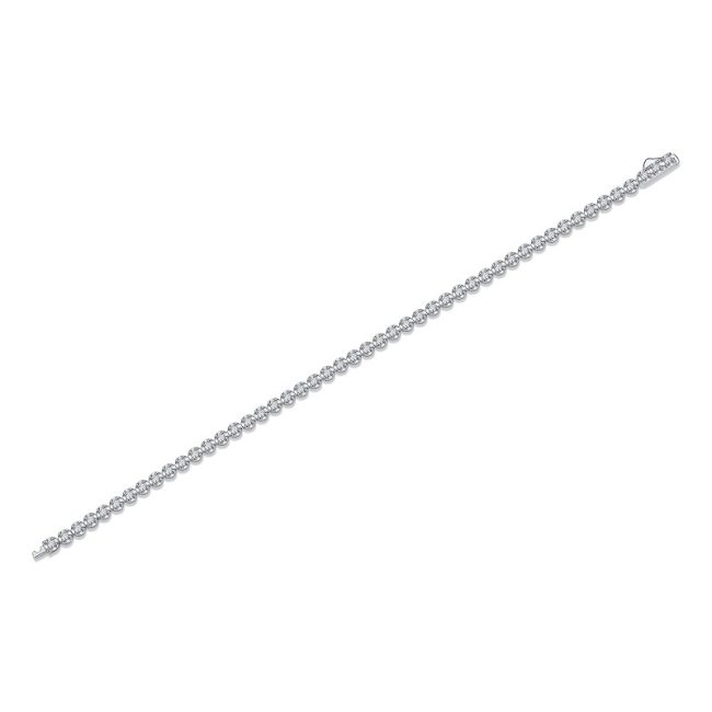 "Eternal Love" Sterling Silver Tennis Bracelet - Image 5