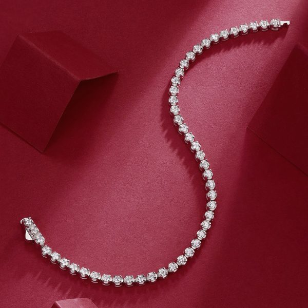 "Eternal Love" Sterling Silver Tennis Bracelet - Image 2
