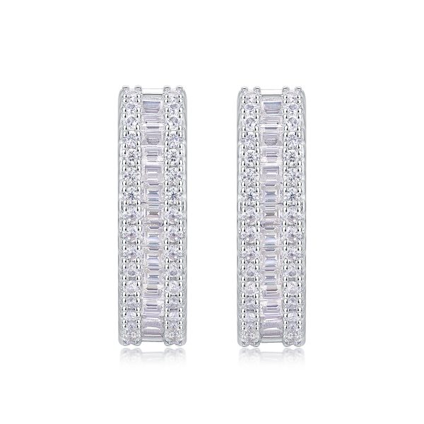 Classic Silver Hoop Earrings For Women - Image 6