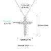 Sterling Silver diamond cross pendant necklace for women