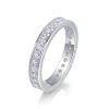 925 Sterling Silver Ring With Diamond Eternity Channel Set