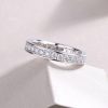 Channel Set Ring Eternity Ring In Sterling Silver