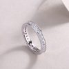 Channel Set Diamond Eternity Ring in Sterling Silver