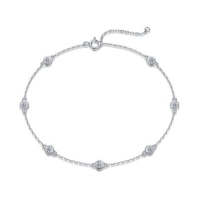9 Stone Bezel Set Diamonds Bracelet