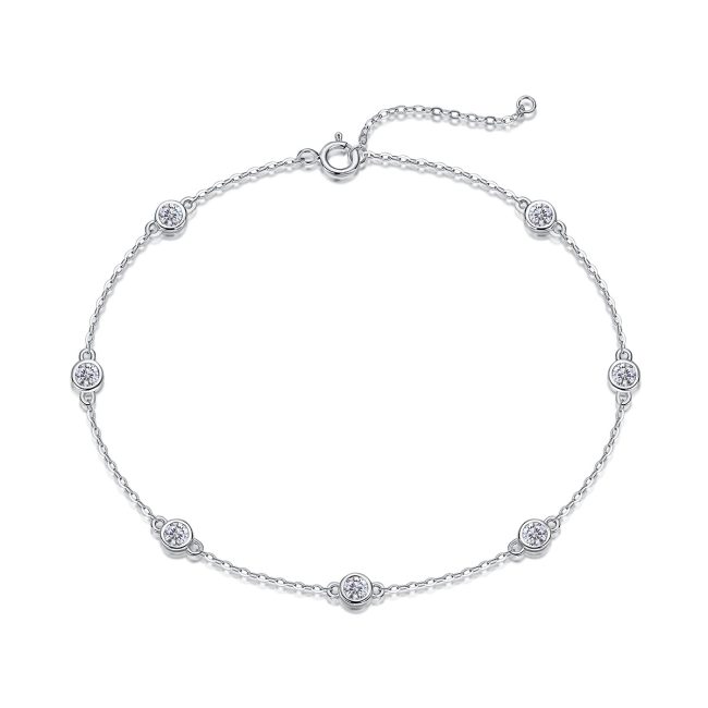 9 Stone Bezel Set Diamonds Bracelet