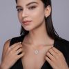 925 Sterling Silver necklace with Diamond Circle Pendant