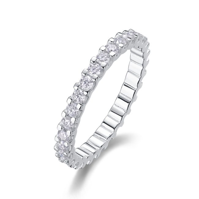 Moissanite Eternity Ring Wedding Band Ring