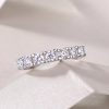 925 Sterling silver Bar Setting Ring For Women