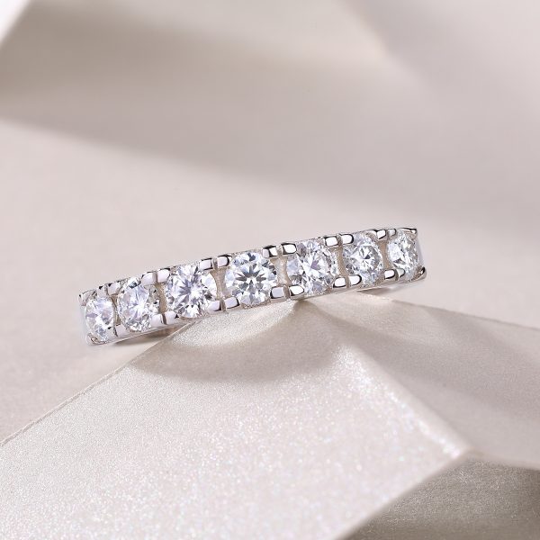 925 Sterling silver Bar Setting Ring For Women