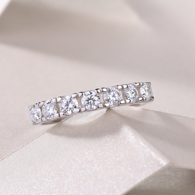 925 Sterling silver Bar Setting Ring For Women