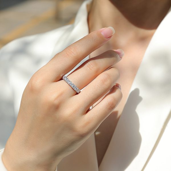 925 Sterling silver Bar Wedding Ring For Women