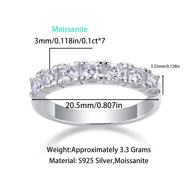 Bar Setting Ring Round Cut In Sterling Silver Band - Image 4