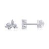 Basket-Set Three Diamond Stud Earrings