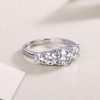 925 Sterling Silver Diamond Five Stone Ring
