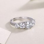 925 Sterling Silver Diamond Five Stone Ring