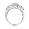 925 Sterling Silver Moissanite Five Stone Ring