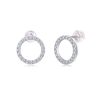 Classic Diamond Circle Stud Earrings