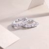 Picture of Classic Sterling Silver Hoop Earrings women