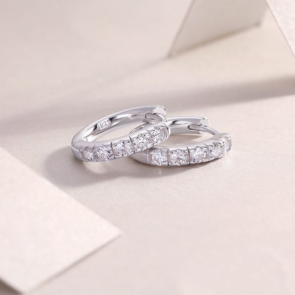 Picture of Classic Sterling Silver Hoop Earrings women