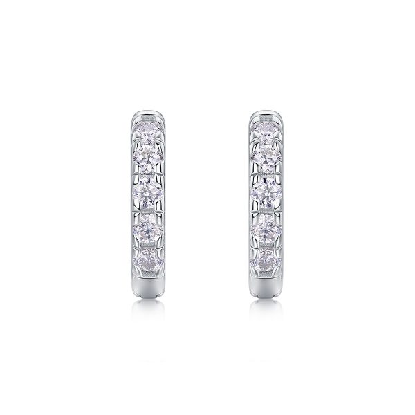 Picture of Classic Sterling Silver Hoop Earrings women
