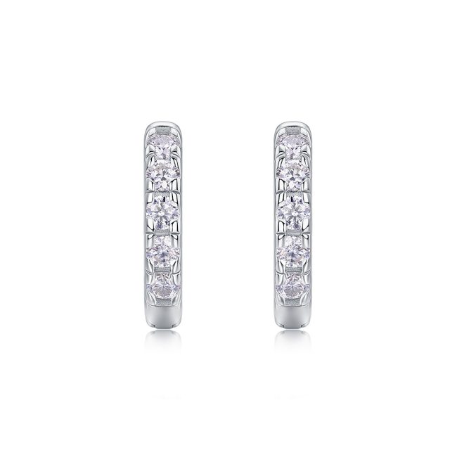 Picture of Classic Sterling Silver Hoop Earrings women