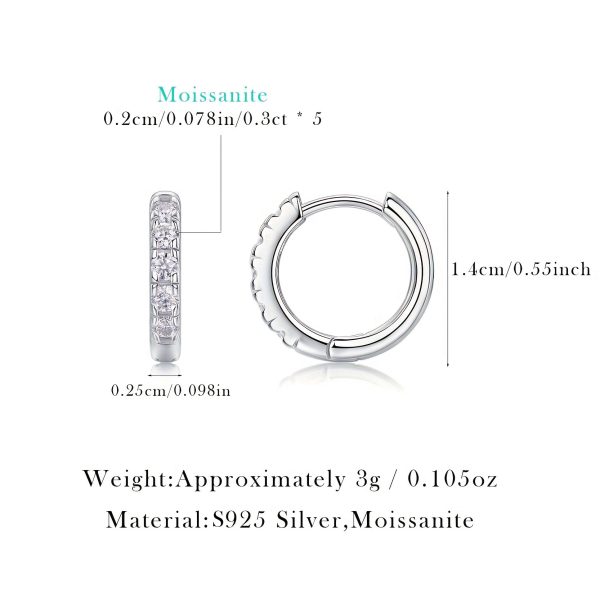 Classic Sterling Silver Hoop Earrings - Image 3