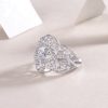 925 Sterling Silver Diamond Anniversary Rings For Women