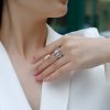 Diamond Anniversary Rings In 925 Sterling Silver For Women