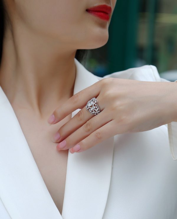 Diamond Anniversary Rings In 925 Sterling Silver For Women