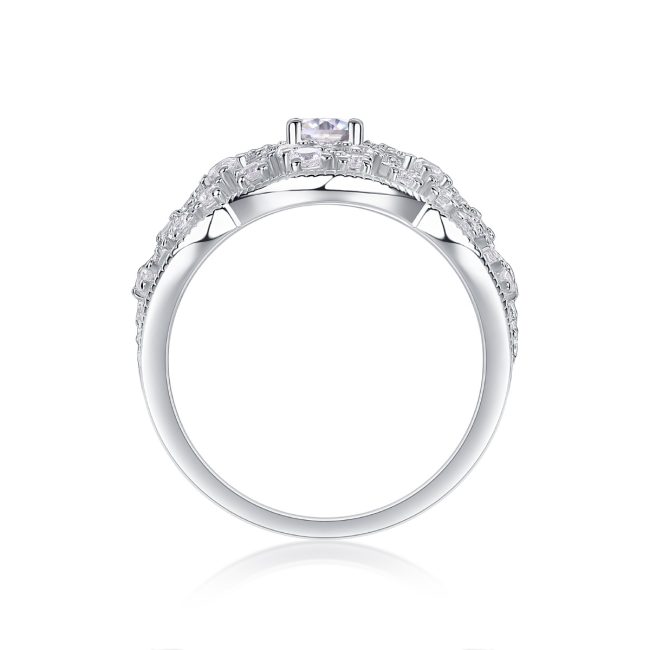 Sterling Silver Diamond Anniversary Rings For Women - Image 6