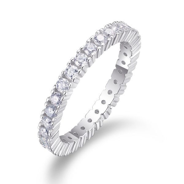 Sterling Silver Diamond Eternity Ring