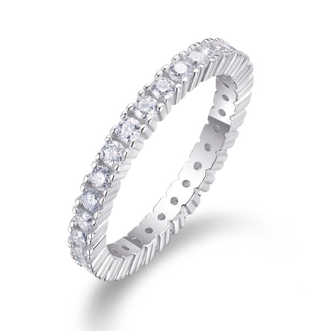 Sterling Silver Diamond Eternity Ring