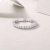 Sterling Silver Diamond Eternity Ring band For Women