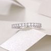 Diamond Eternity Ring In Sterling Silver For Women