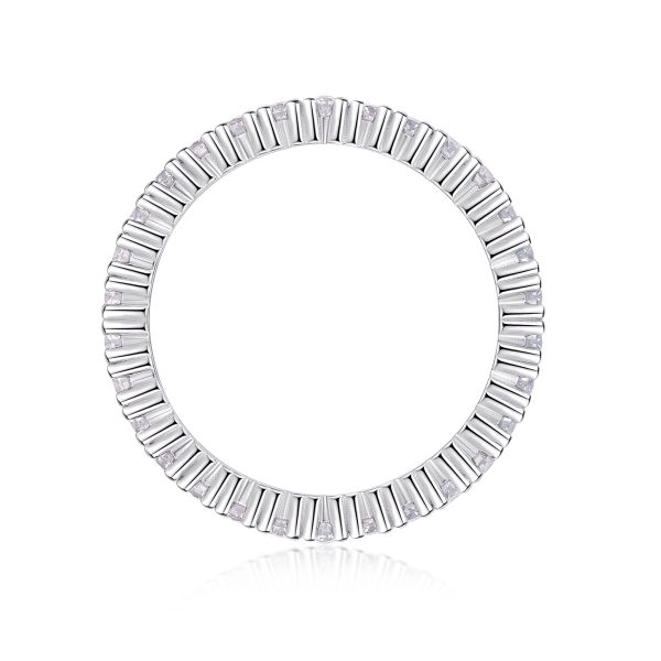 Lab Diamond Eternity In 925 Sterling Silver Ring For Women