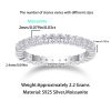 Lab Diamond Eternity In 925 Sterling Silver Ring For Women