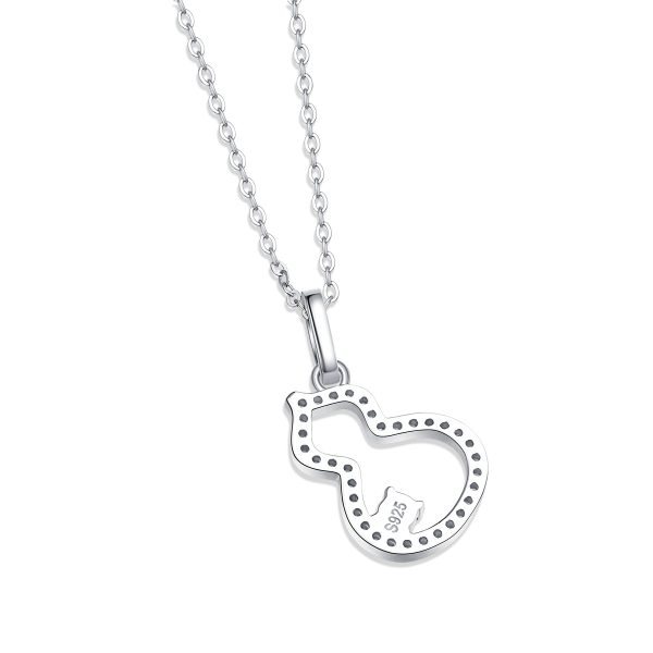 925 Sterling Silver Green Jade Pendant Necklace - Image 4