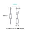 Diamond Link Dangling silver drop earrings