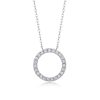 Diamond Open Circle Eternity Pendant