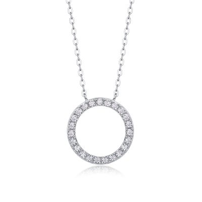 Diamond Open Circle Eternity Pendant