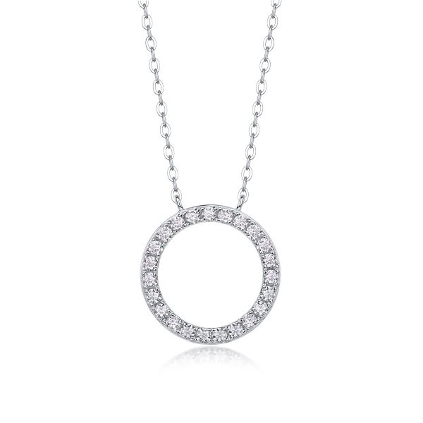 Diamond Open Circle Eternity Pendant