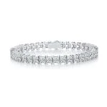 Pulsera de tenis con moissanita en plata de ley