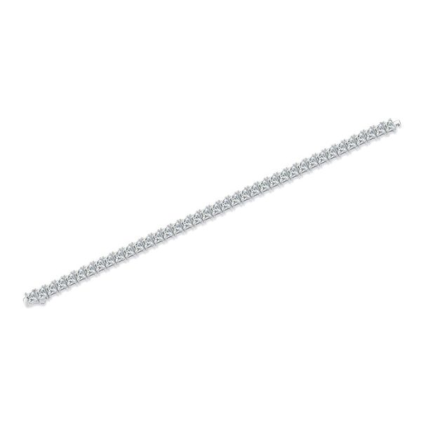 Moissanite Tennis Bracelet in Sterling Silver - Image 4