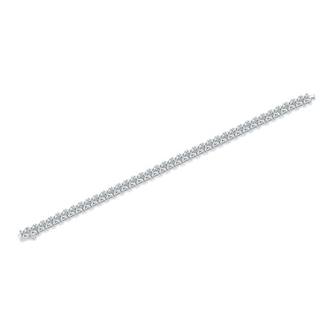 Moissanite Tennis Bracelet in Sterling Silver - Image 4