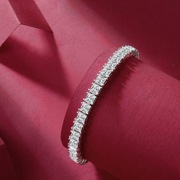 Moissanite Tennis Bracelet in Sterling Silver - Image 3