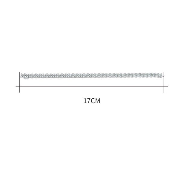 Moissanite Tennis Bracelet in Sterling Silver - Image 5
