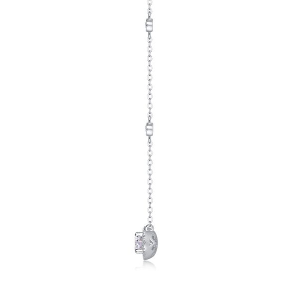 East West Oval Diamond Solitaire Pendant - Image 6